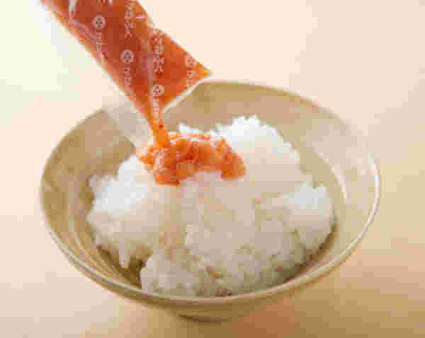 明太子をごはんにかけた画像