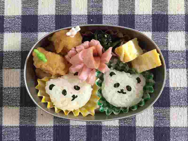 パンダののりパンチの弁当