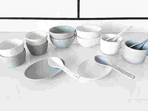 セリアのモノトーンシリーズの食器