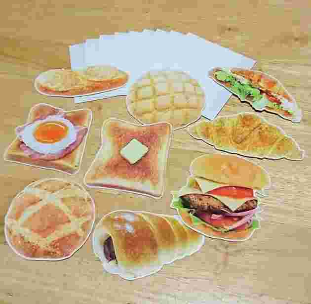 パン柄のメッセージカード