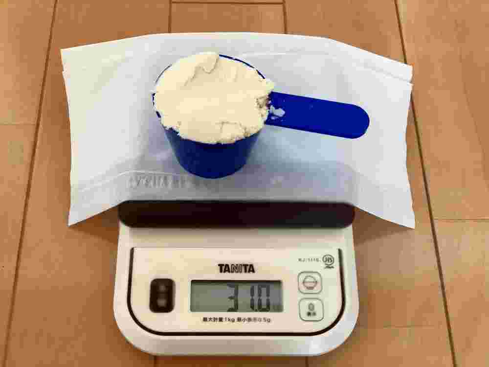 プロテインの計量イメージ