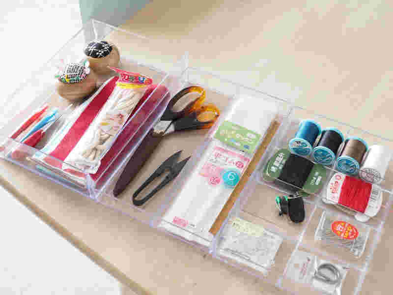 クリアケースを裁縫箱にアレンジ