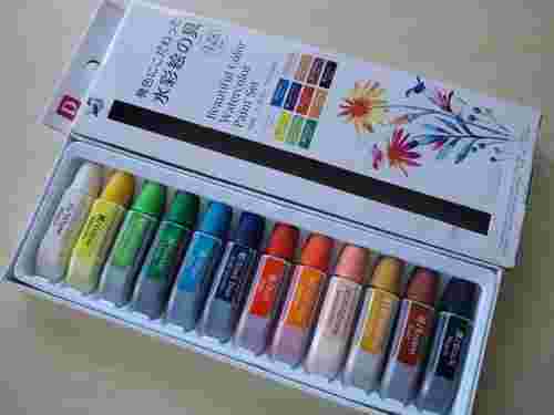 ダイソー水彩絵の具12色セット