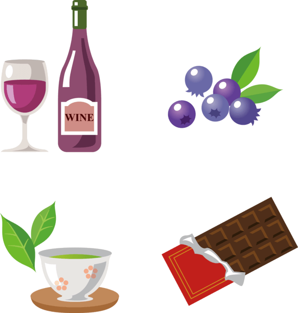 ポリフェノールを多く含む飲食物