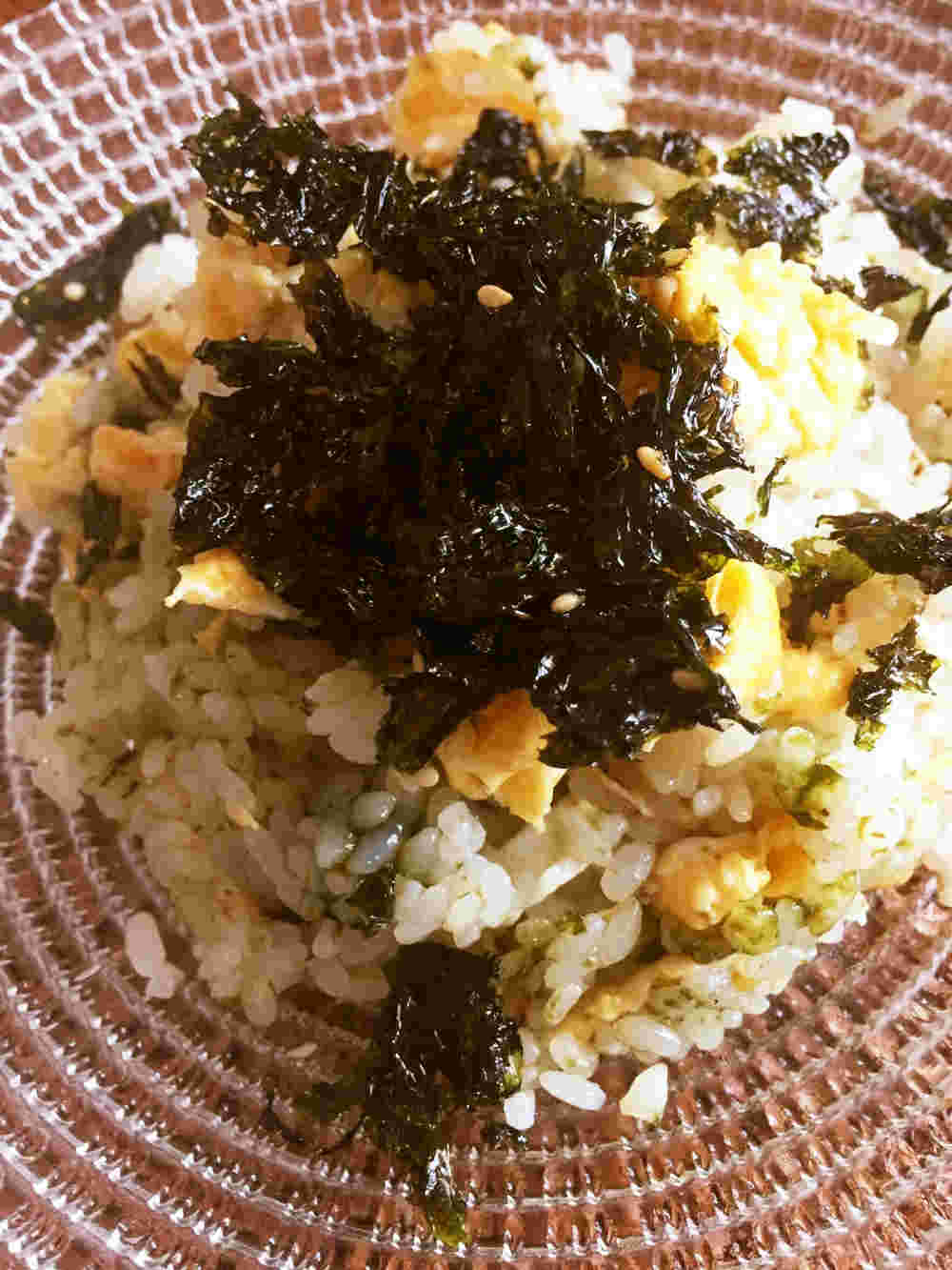岩のりと卵のチャーハン