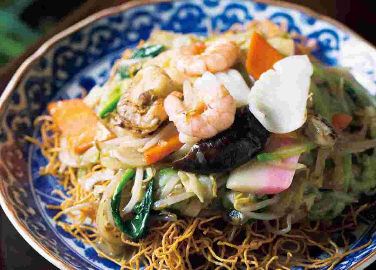 紅灯記の皿うどん