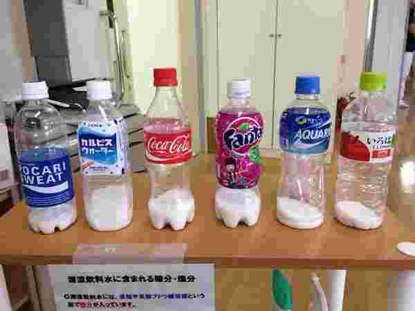 砂糖を入れたジュースのペットボトル