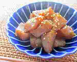焼肉のたれを使ったピリ辛こんにゃく