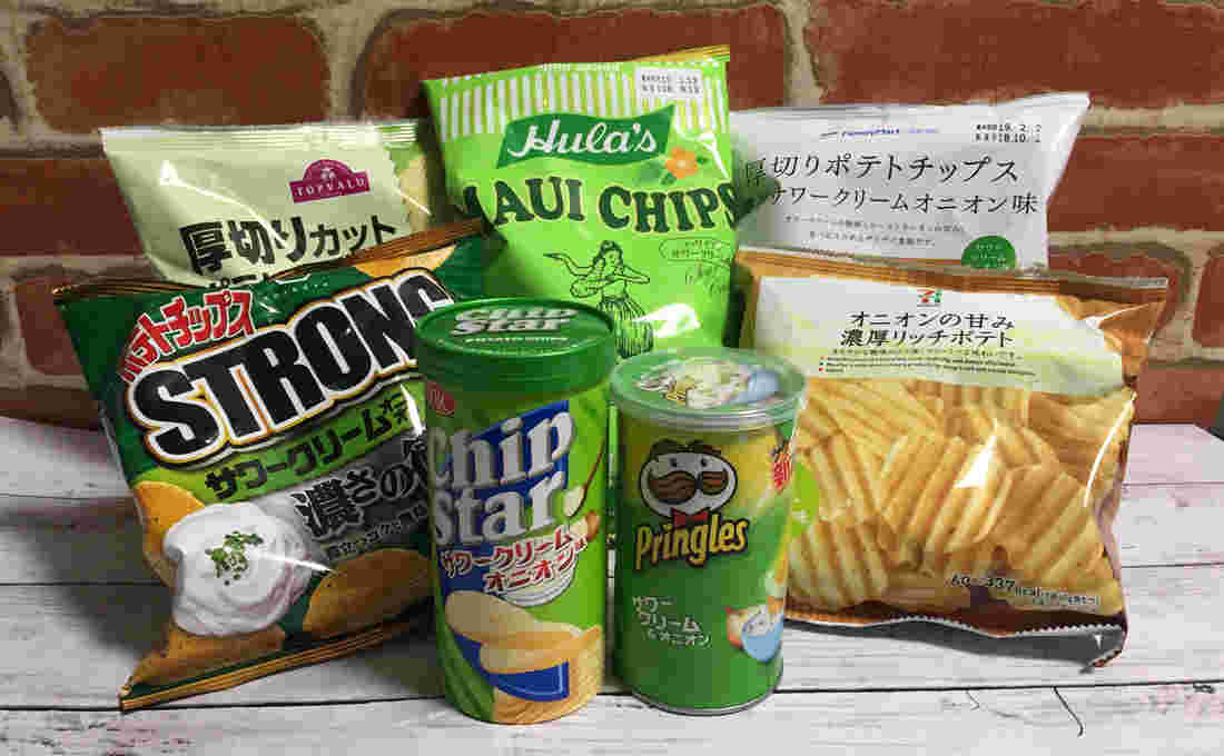 様々な会社のポテトチップス