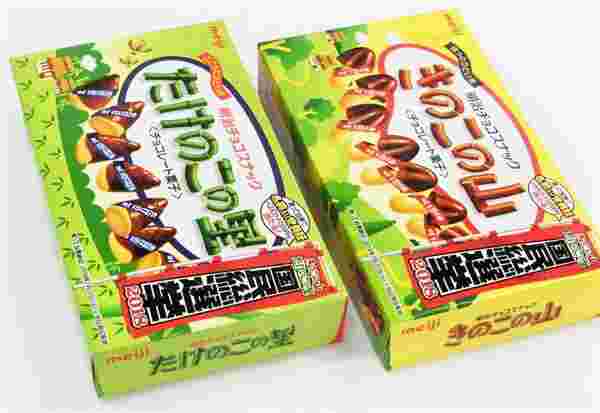 たけのこの里ときのこの山のパッケージ