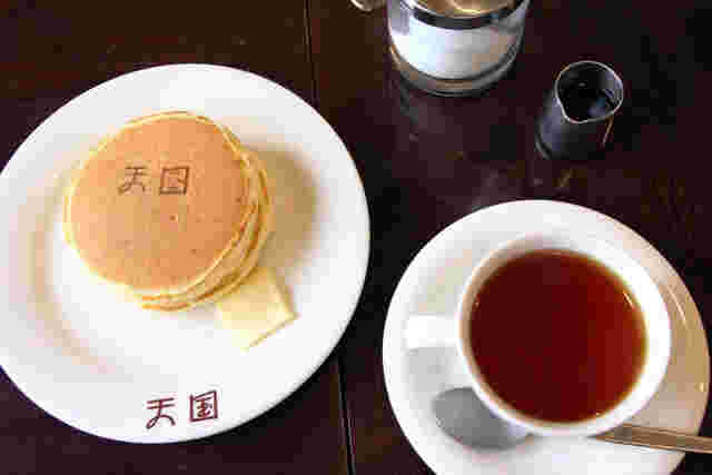ホットケーキと紅茶