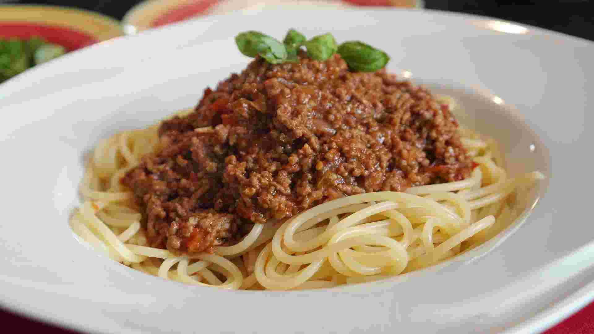 ミートソースパスタ