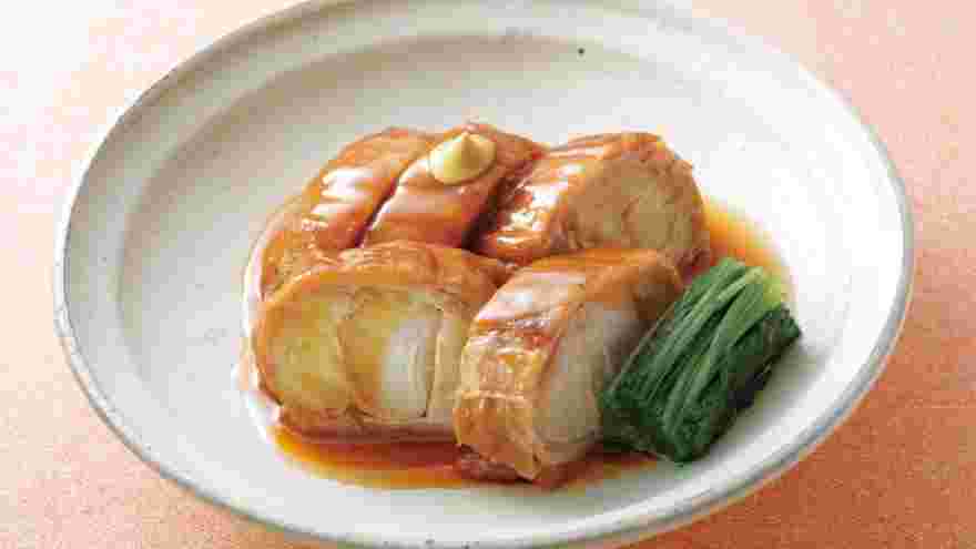 豚バラ肉の麩の角煮風