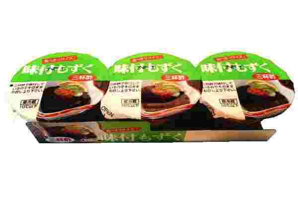 味付もずくの3個パック