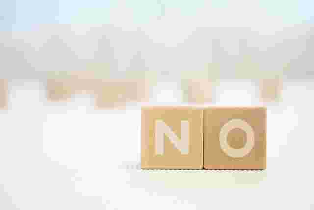 ノーを表す画像