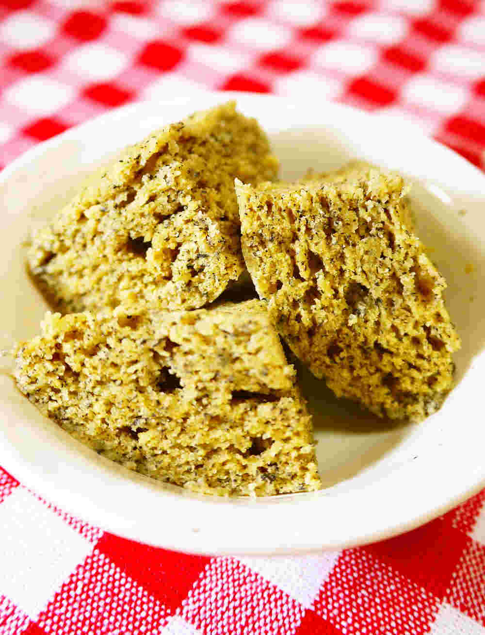 黒胡麻きな粉大豆粉レンジ蒸しパン