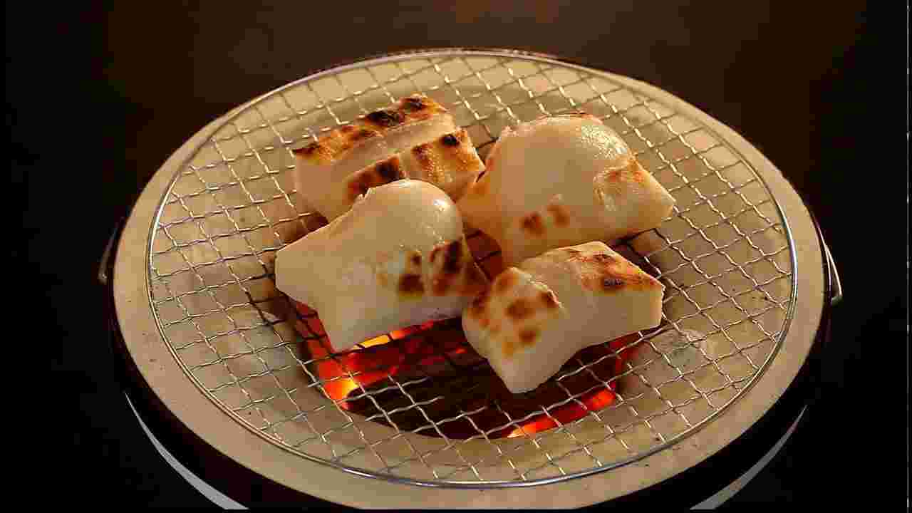 七輪で焼き餅