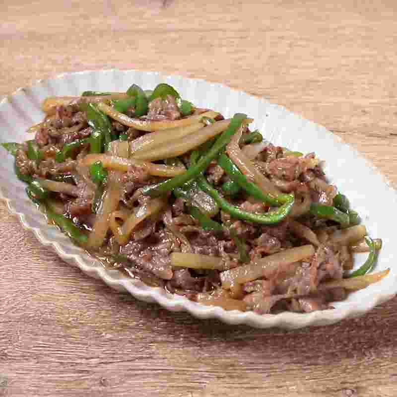 ヤーコンと牛肉の炒め物