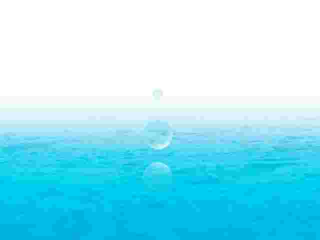 透明な水が広がっている風景。