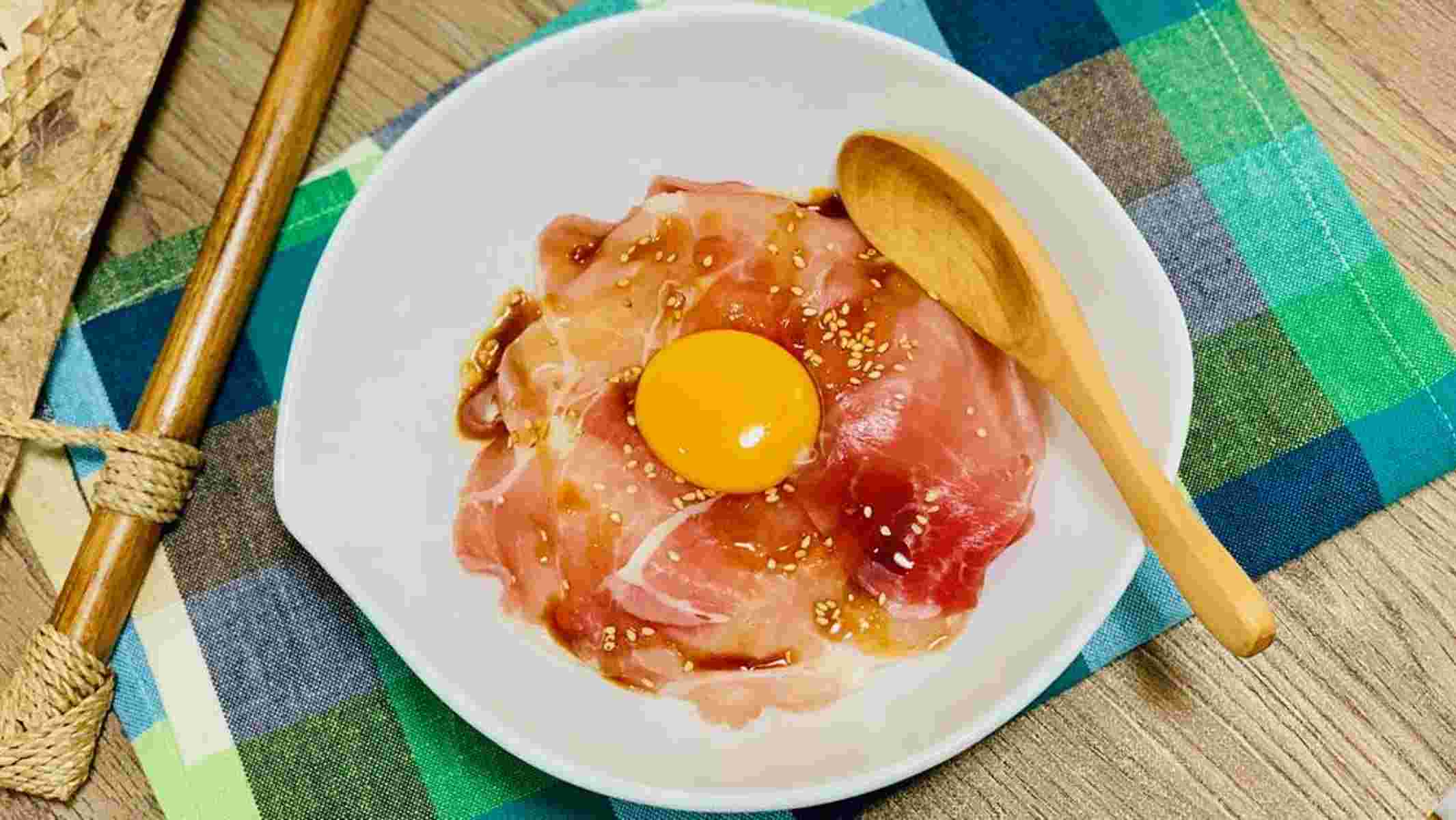 生ハムの丼