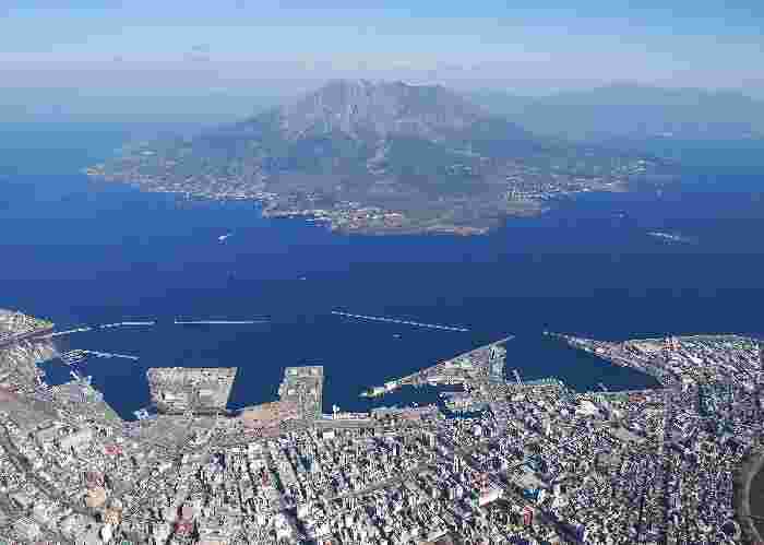 鹿児島市上空