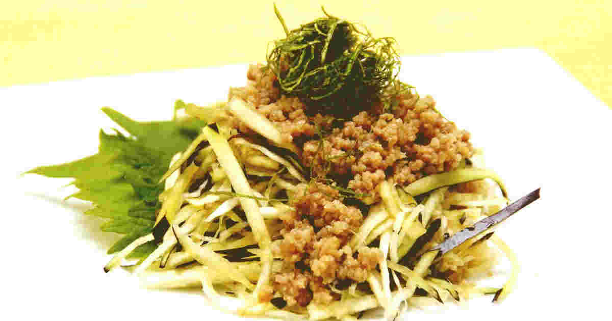 なすのジャージャー麺風