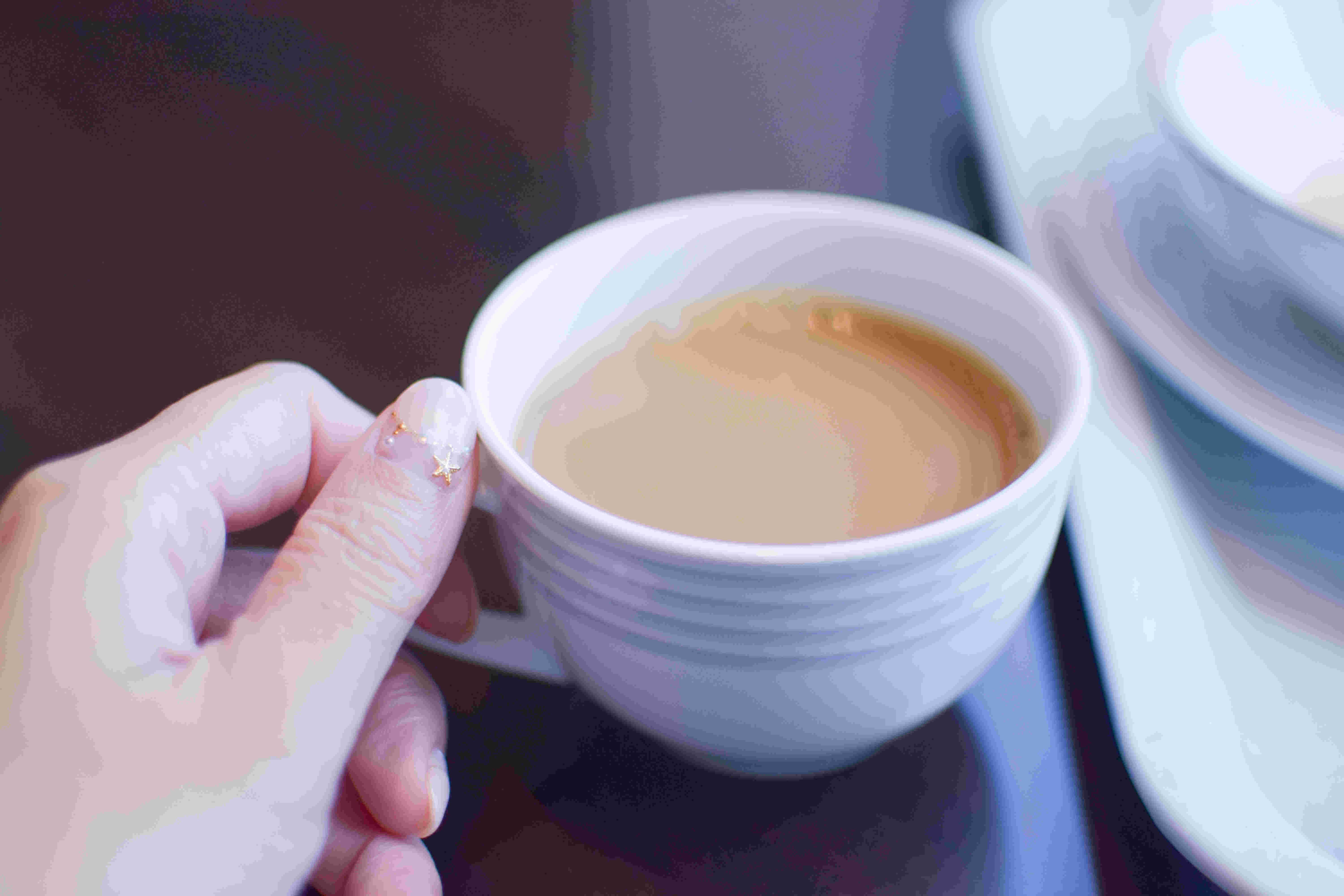 温かいカフェオレ