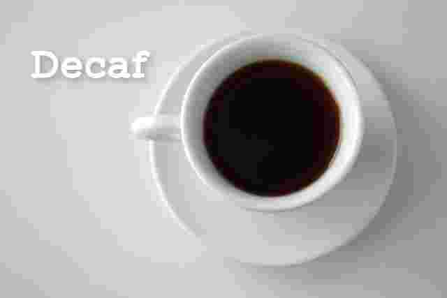 カフェイン量の少ないデカフェコーヒー