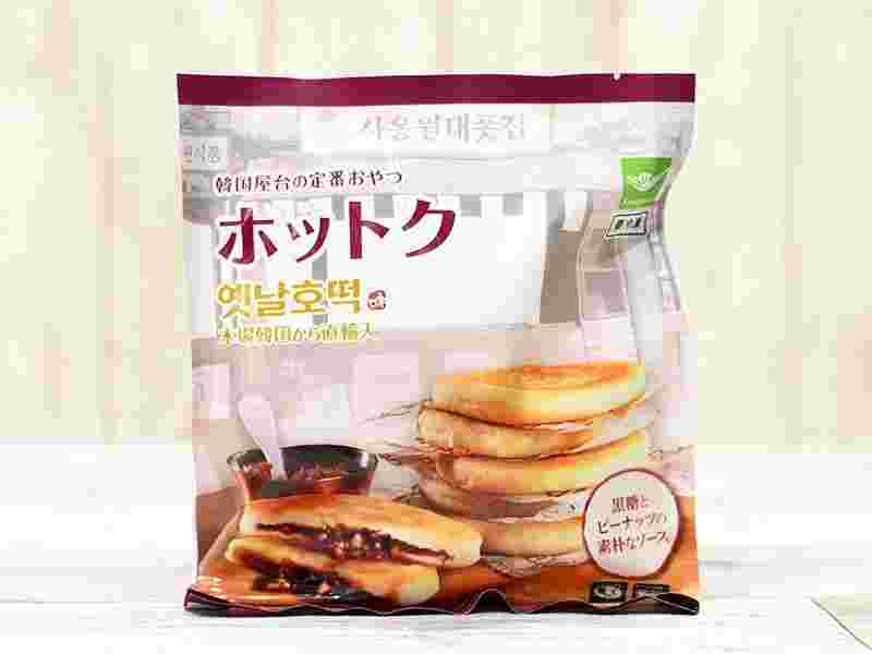 業務スーパーで冷凍食品で販売されているホットクのパッケージ