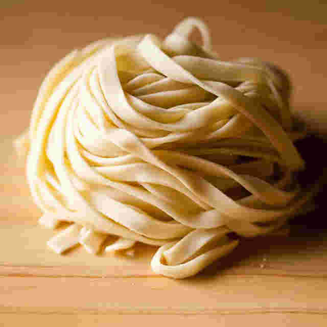 生パスタを巻いた画像