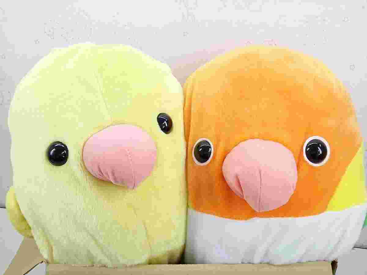 鳥のぬいぐるみの画像