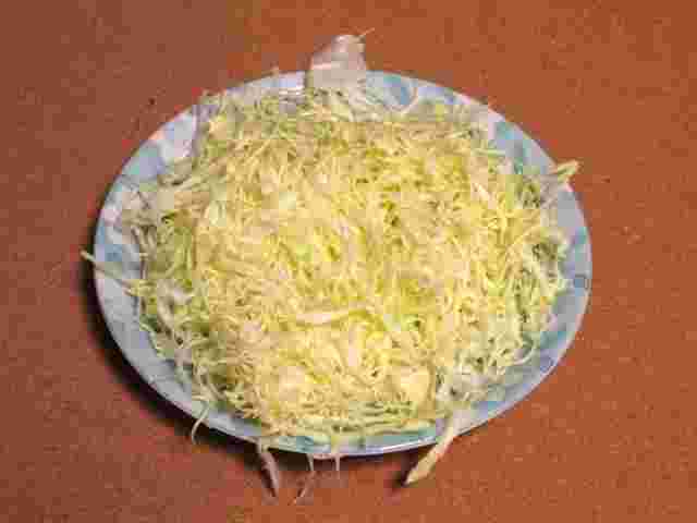器に盛られた千切りキャベツ