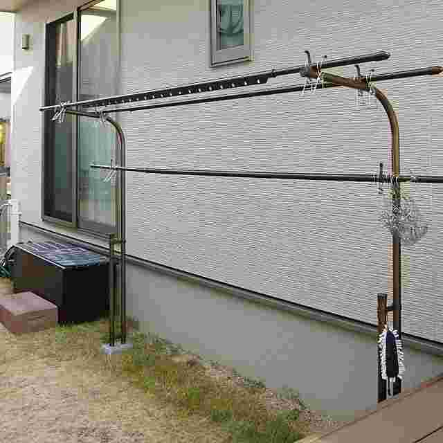 室外に設置している物干し竿