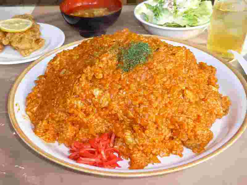 森樹のデカ盛りメニュー「横綱チキンライス」