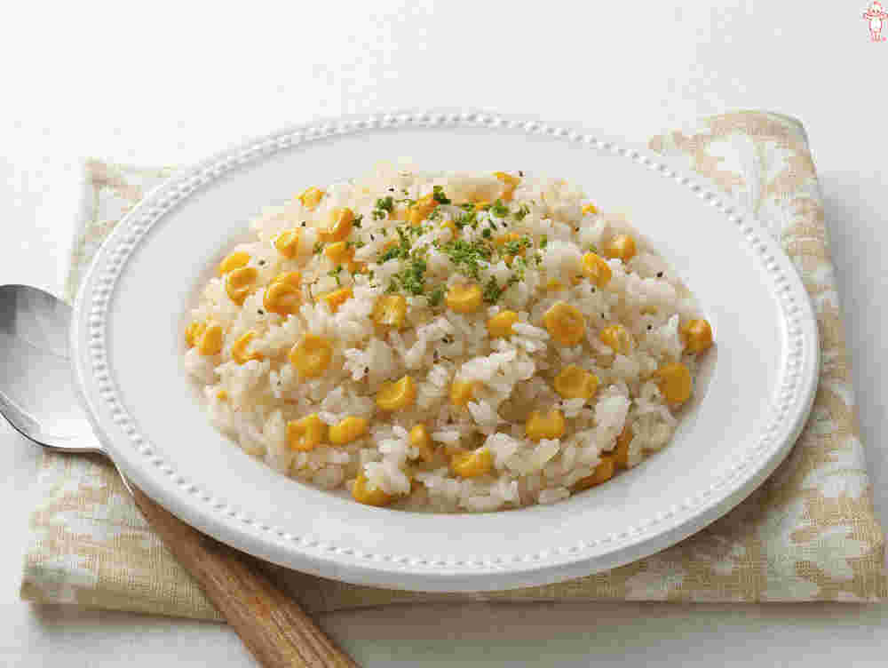 隠し味が入ったコーンチャーハン