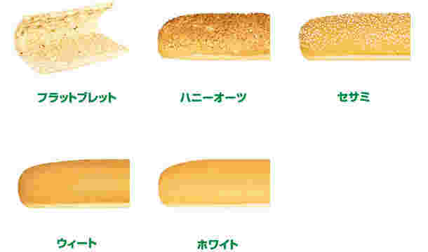 サブウェイのパンの種類