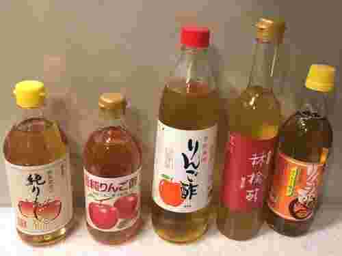 いろいろな会社から発売されているりんご酢
