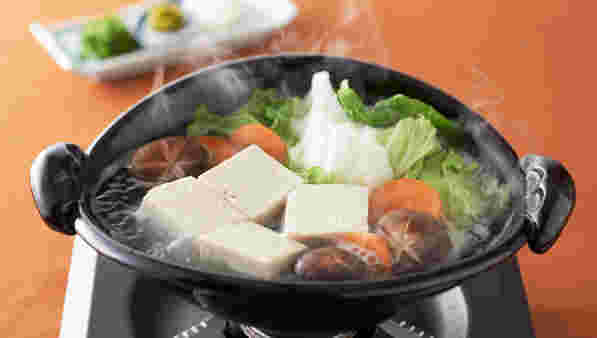 煮だった湯豆腐
