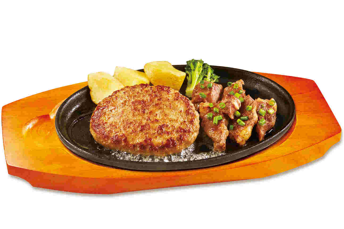 ステーキのどんのランチメニュー「ハンバーグ＆切り落としビーフランチ」