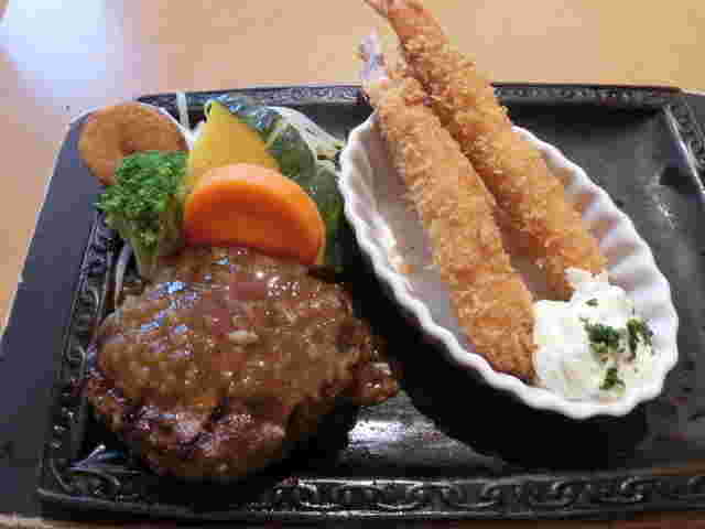 さわやかのおすすめランチランキング第7位「ハンバーグとエビフライランチ」