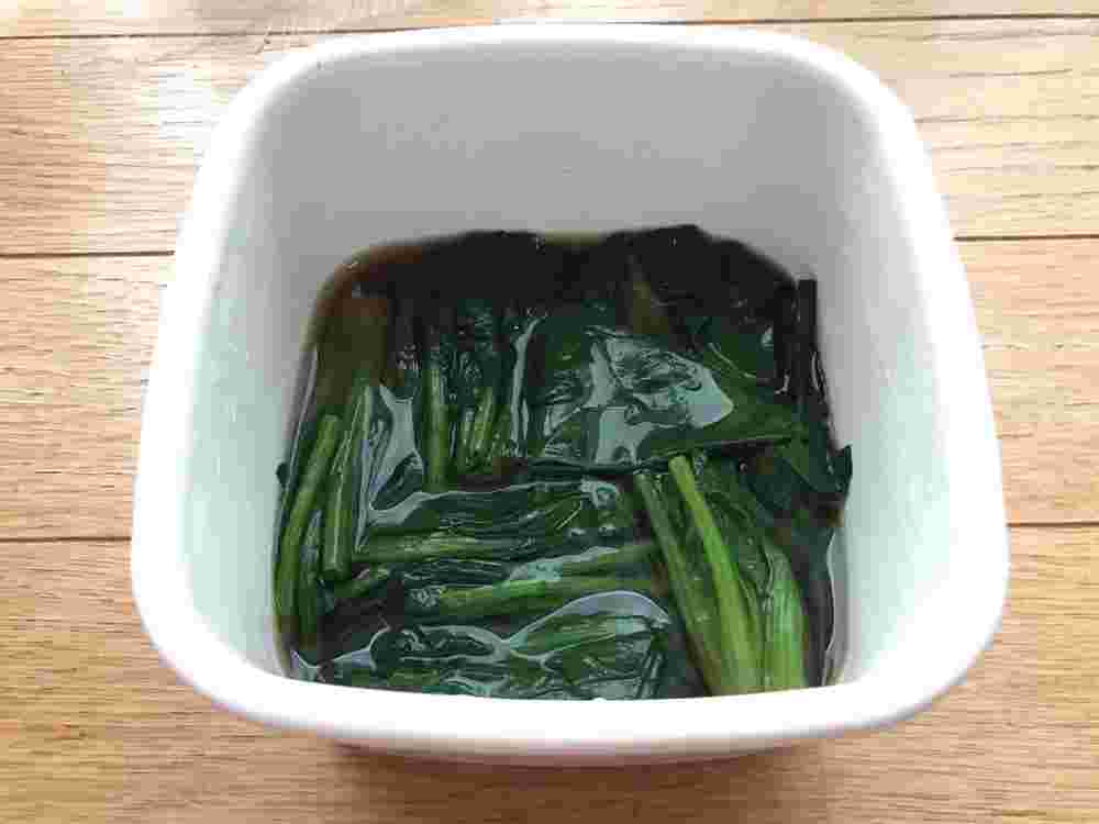 苦いほうれん草を食べやすくしたお浸し