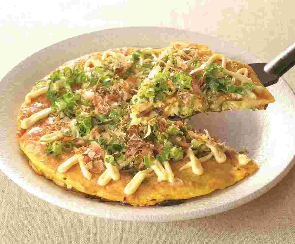 賞味期限の短いめかぶを使ったお好み焼き
