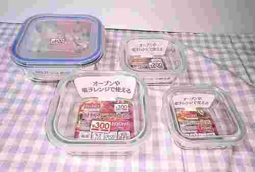 100均の耐熱ガラス食器シリーズ