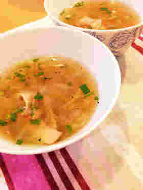 ハムと大根の中華風スープ