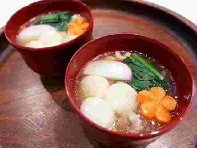 白玉を使ったお雑煮