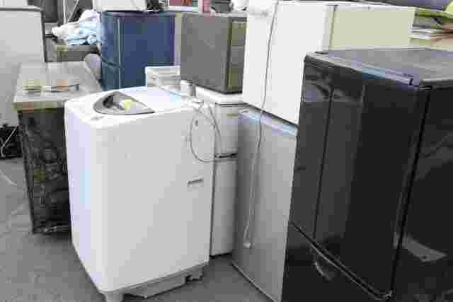 洗濯機をリサイクルする写真