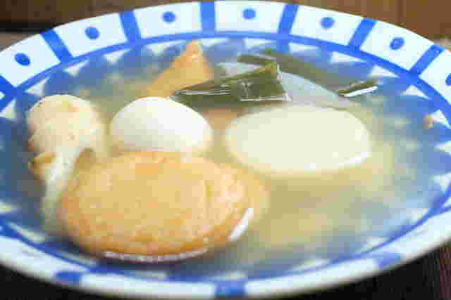 器に盛られたおでんのがんもどき