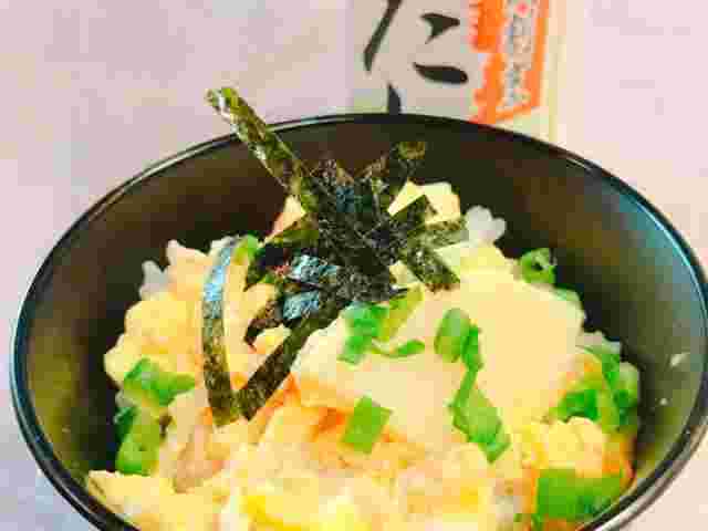 たけのこと鶏肉の玉子丼