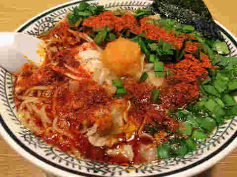 丸源ラーメンの熟成醤油辛肉そば