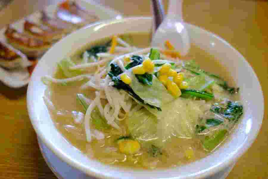丸源ラーメンの青菜野菜ちゃんぽん